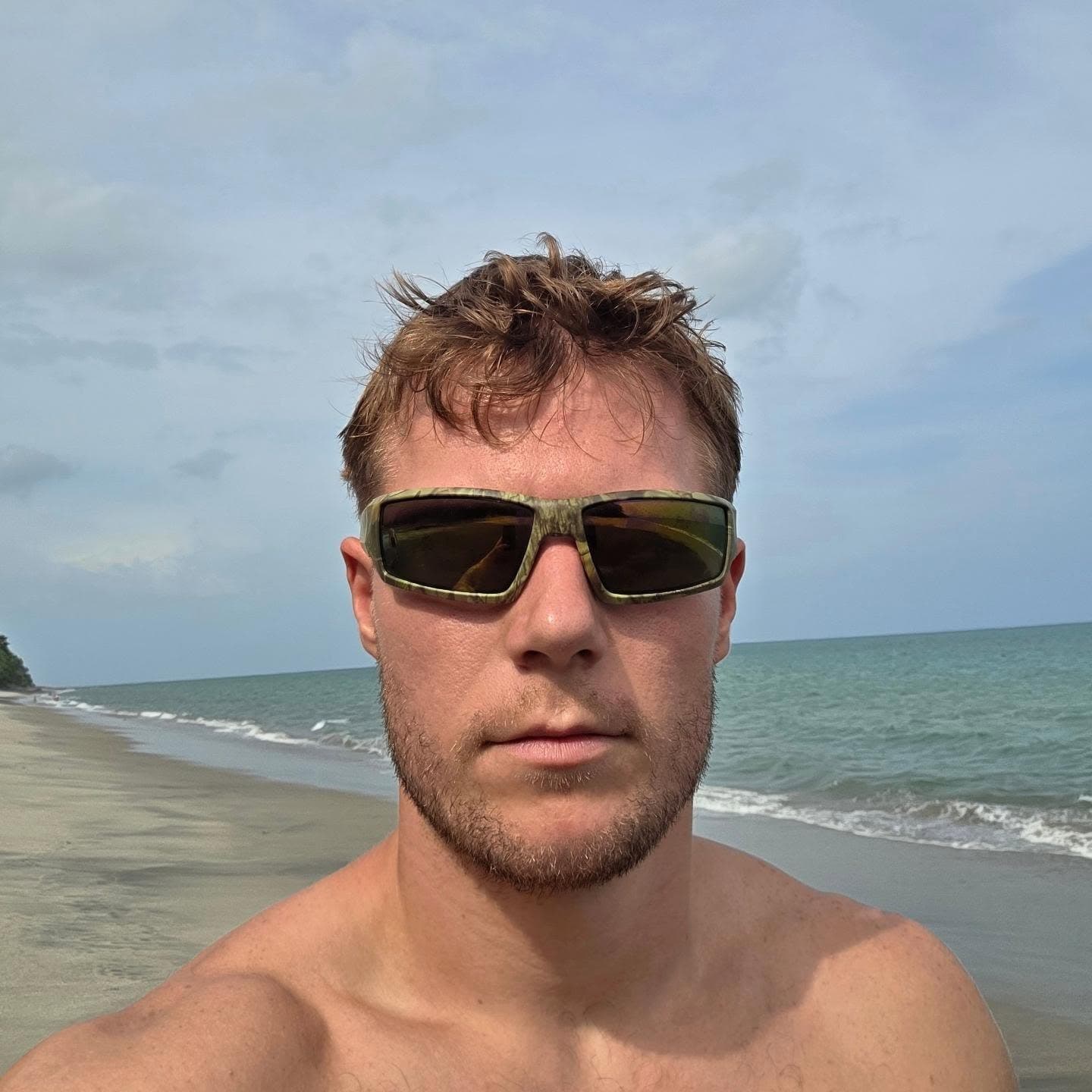 Kurt Caz on a beach, photo from his Instagram